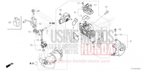 CORPS DE PAPILLON/INJECTEUR DE CARBURANT WW125AP de 2023